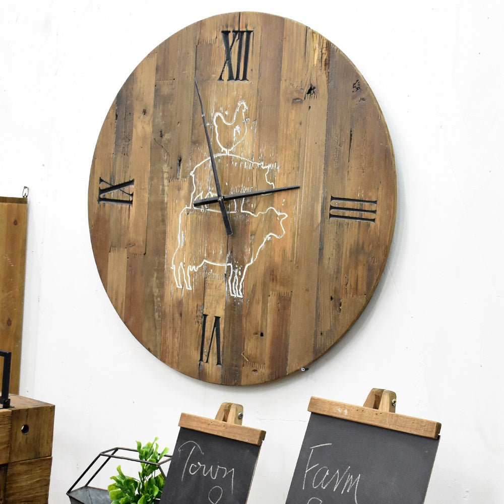 Farmhouse Wooden Wall Clock